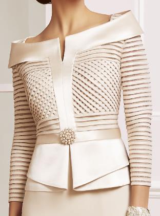 Champagne mother of the bride skirt suit