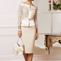 Champagne mother of the bride skirt suit