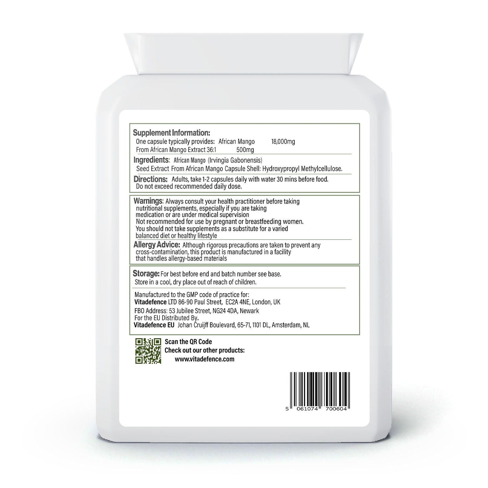 African Mango 2-Pack | Concentrated Seed Extract 500mg – 120 Capsules (2 x 60)