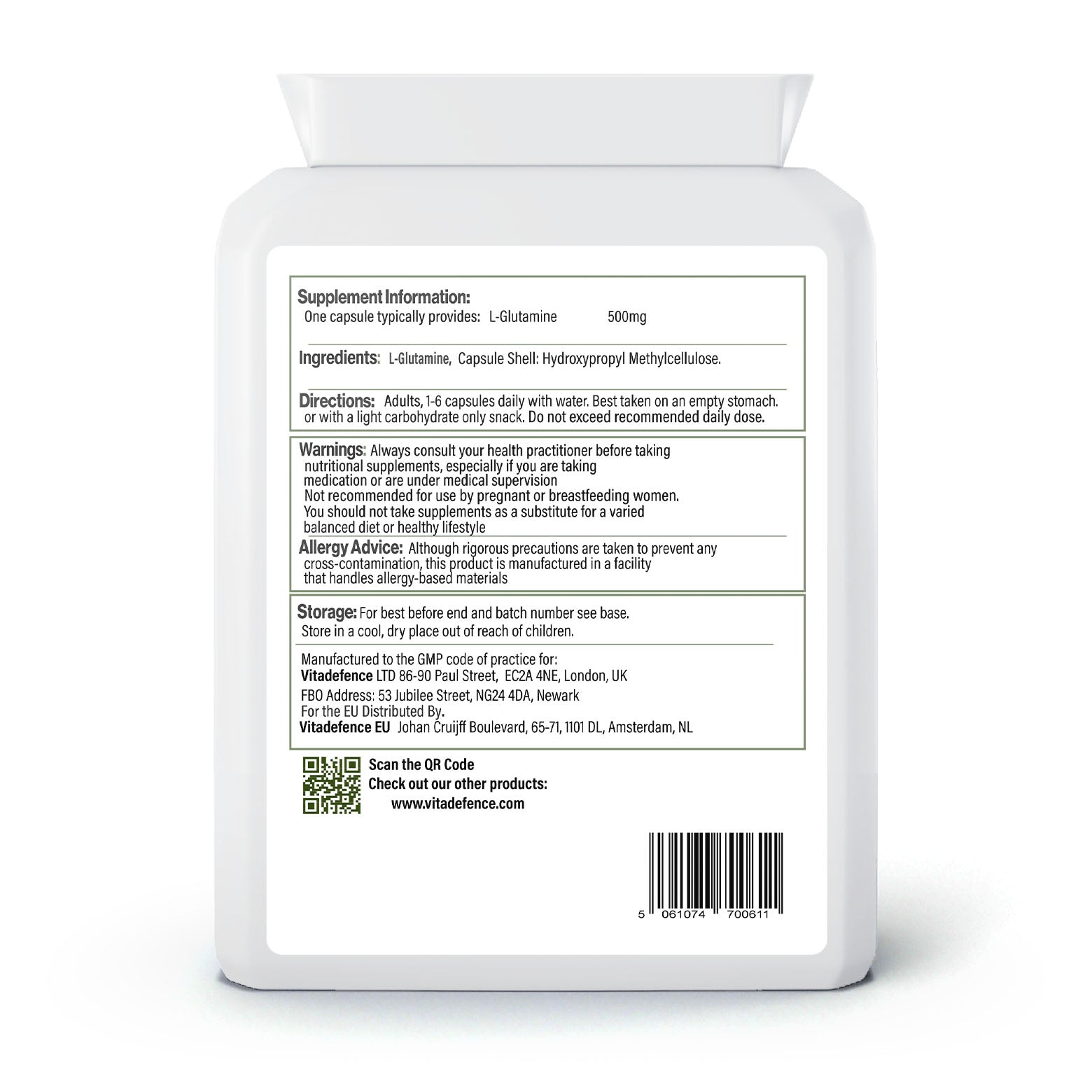 L-Glutamine — 90 Capsules