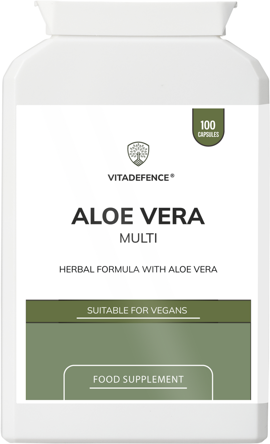 Aloe Vera Capsules | With Rhubarb, Fennel, Ginger & Botanicals – 100 Vegan Capsules