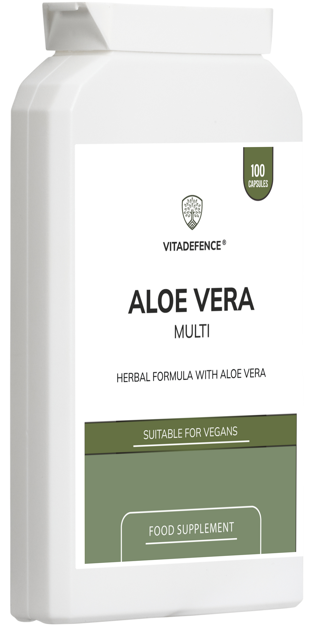 Aloe Vera Capsules | With Rhubarb, Fennel, Ginger & Botanicals – 100 Vegan Capsules