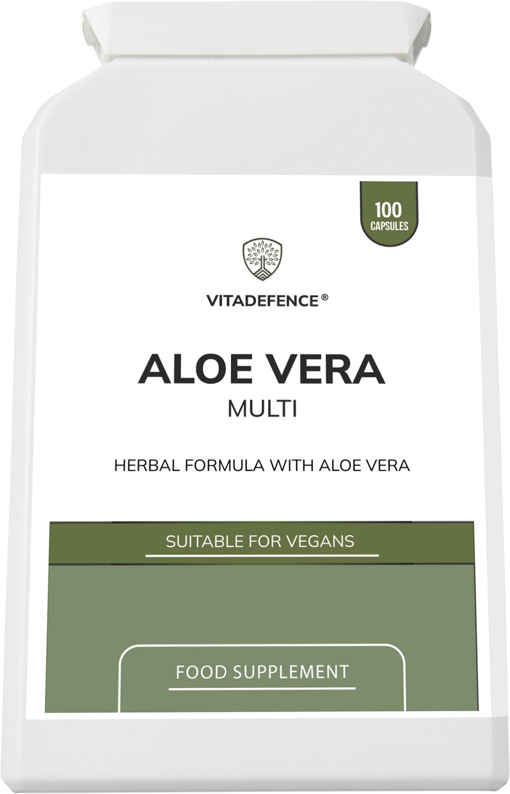 Aloe Vera Capsules | With Rhubarb, Fennel, Ginger & Botanicals – 100 Vegan Capsules