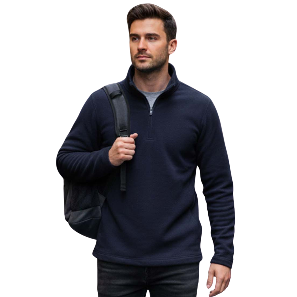 Men's Heavyweight Quarter-Zip Fleece Pullover
