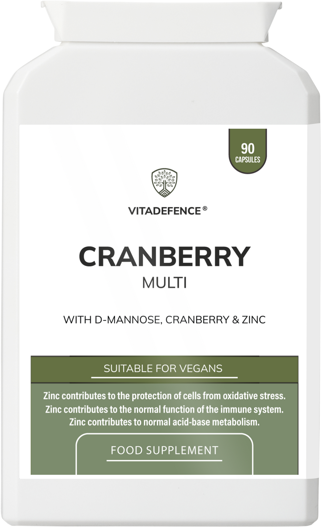 Cranberry Multi | With D-Mannose, Zinc & Botanicals – 90 Vegan Capsules