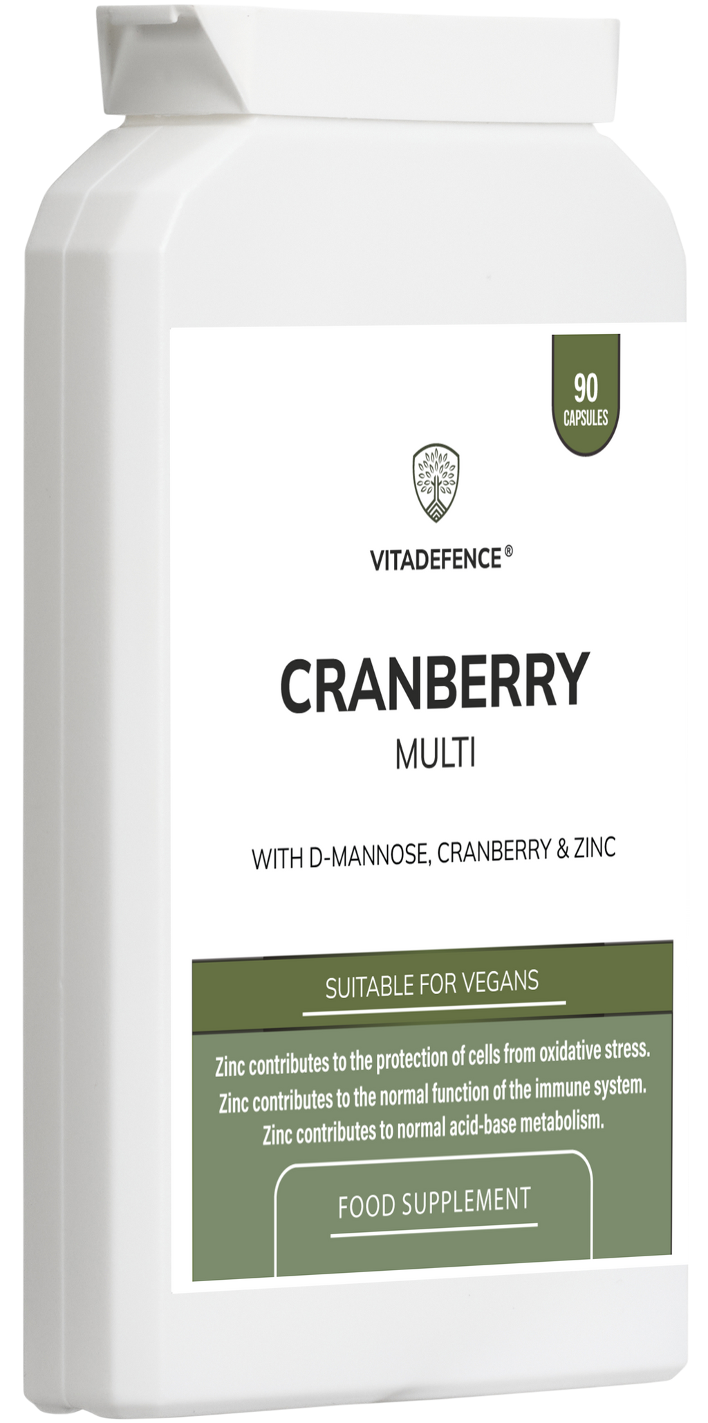 Cranberry Multi | With D-Mannose, Zinc & Botanicals – 90 Vegan Capsules