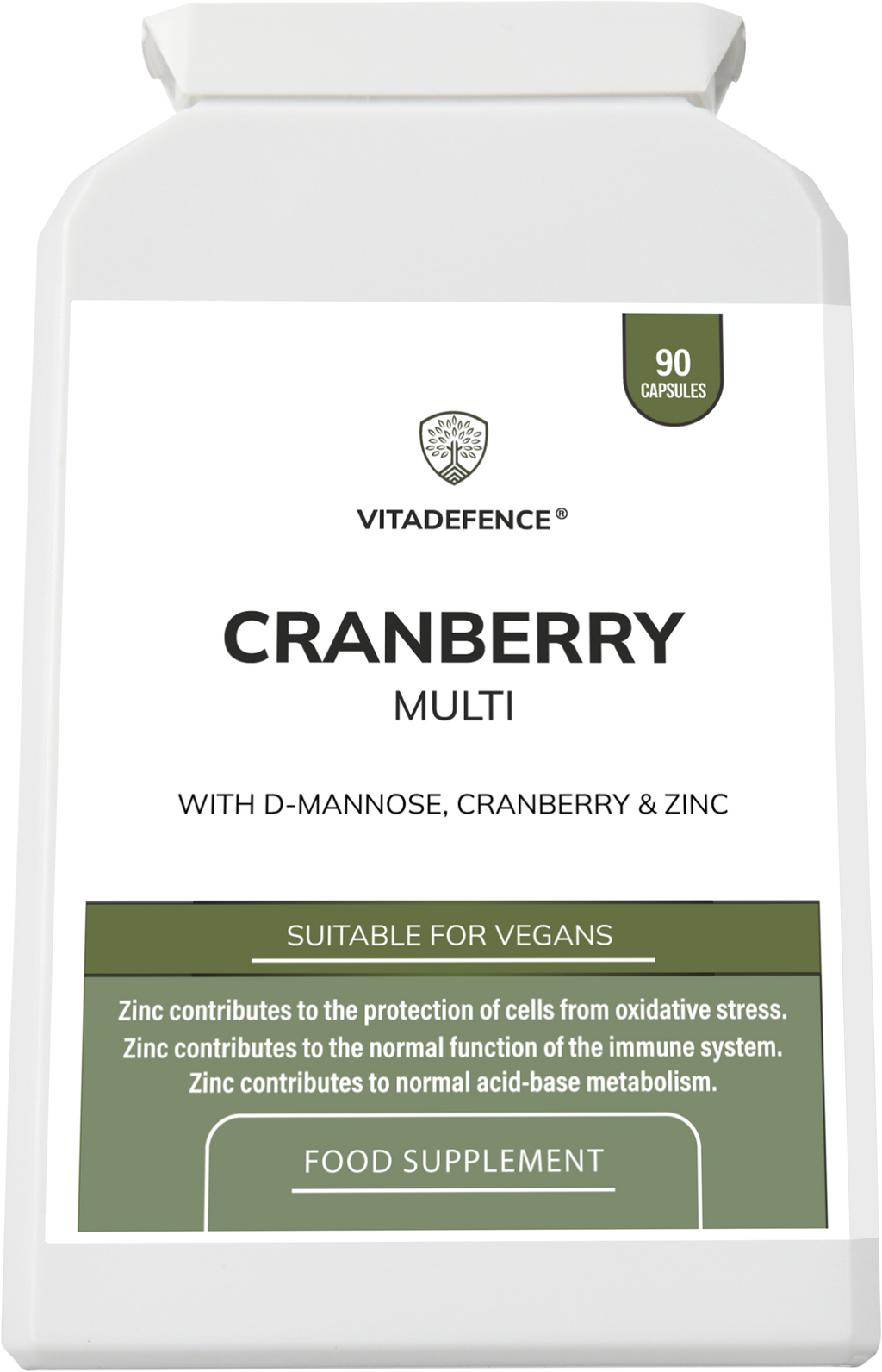 Cranberry Multi | With D-Mannose, Zinc & Botanicals – 90 Vegan Capsules