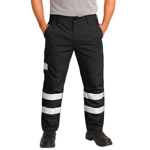 Hi Vis Polycotton Cargo Work Trousers / Tall - Clearance
