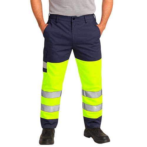 Hi Vis Polycotton Cargo Work Trousers / Tall - Clearance