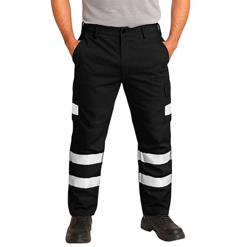 Hi Vis Polycotton Cargo Work Trousers / Tall - Clearance