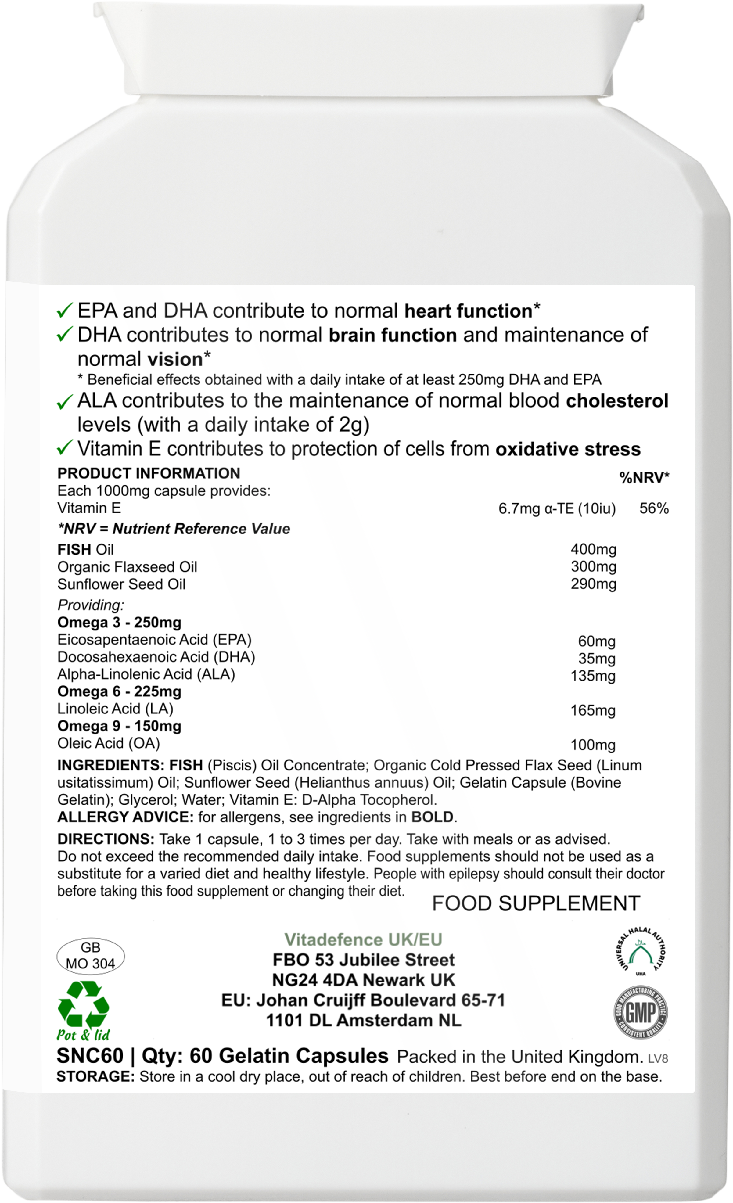 Omega 3-6-9 Multi — 60 Gelatin Capsules