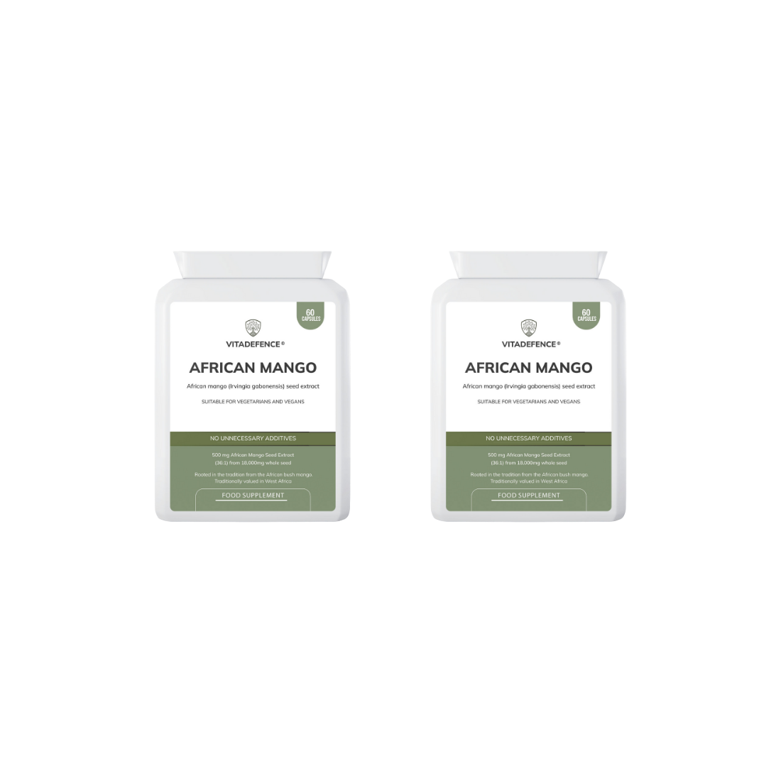 African Mango 2-Pack | Concentrated Seed Extract 500mg – 120 Capsules (2 x 60)