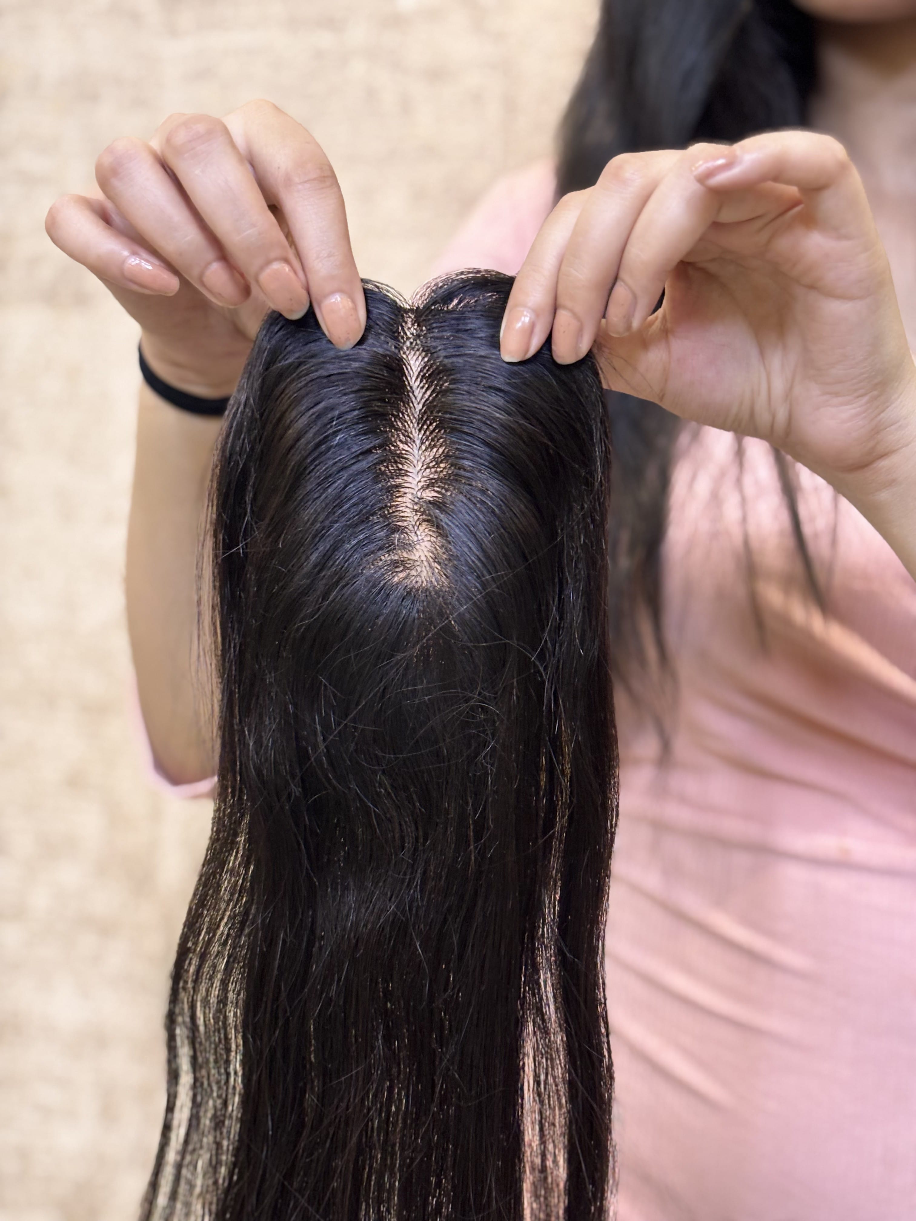 Hair Patch for Bald Spots | Silk Base | Natural Black | Straight | Remy Hair India