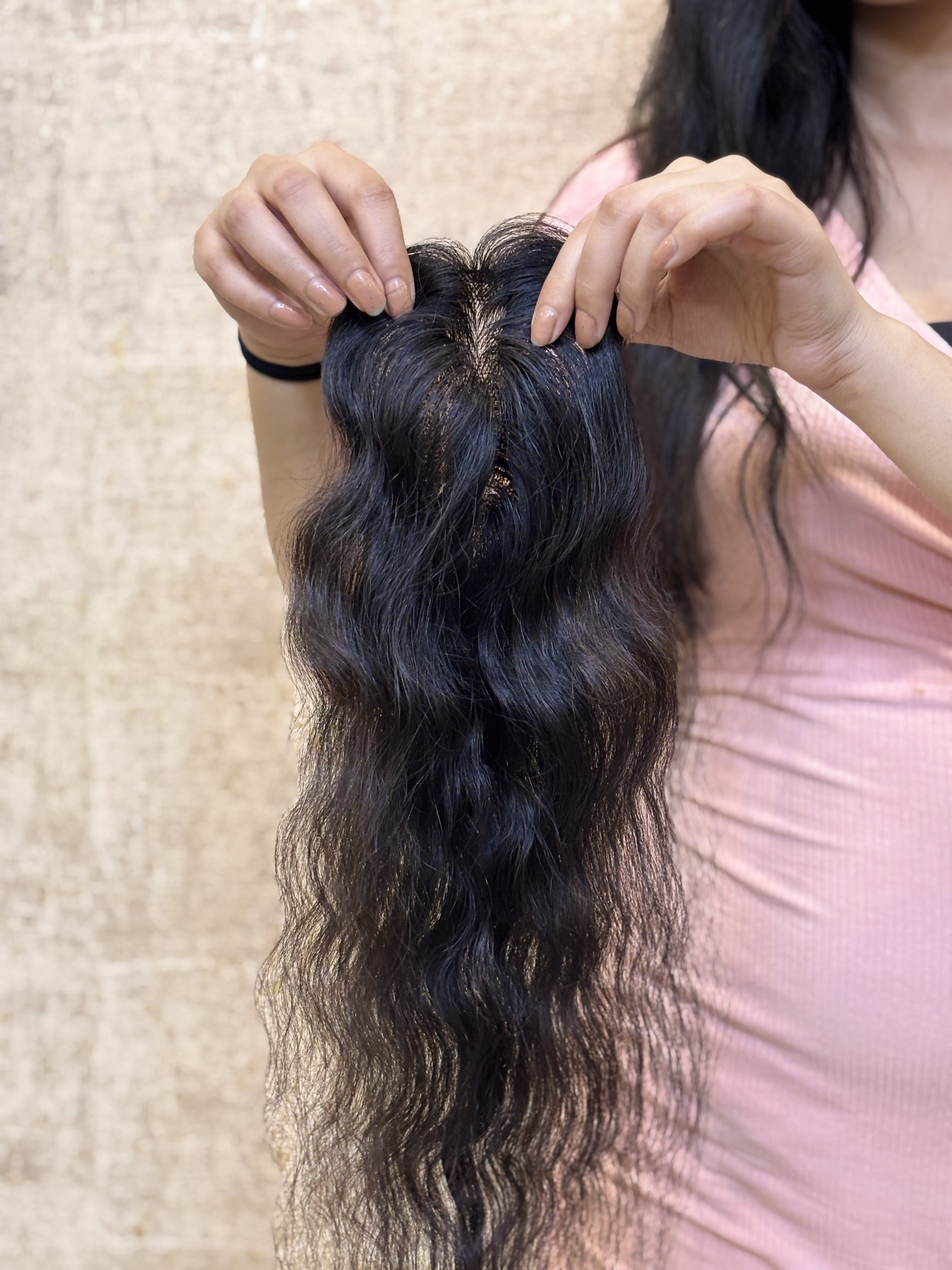 Hair Patch for Bald Spots | Silk Base | Natural Black | Straight | Remy Hair India