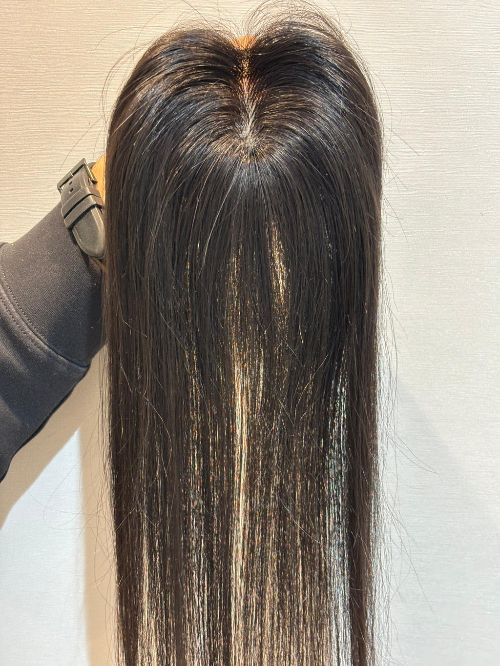 Hair Topper for Thinning Crown | Silk Base | Natural Black | Straight | Remy Hair India