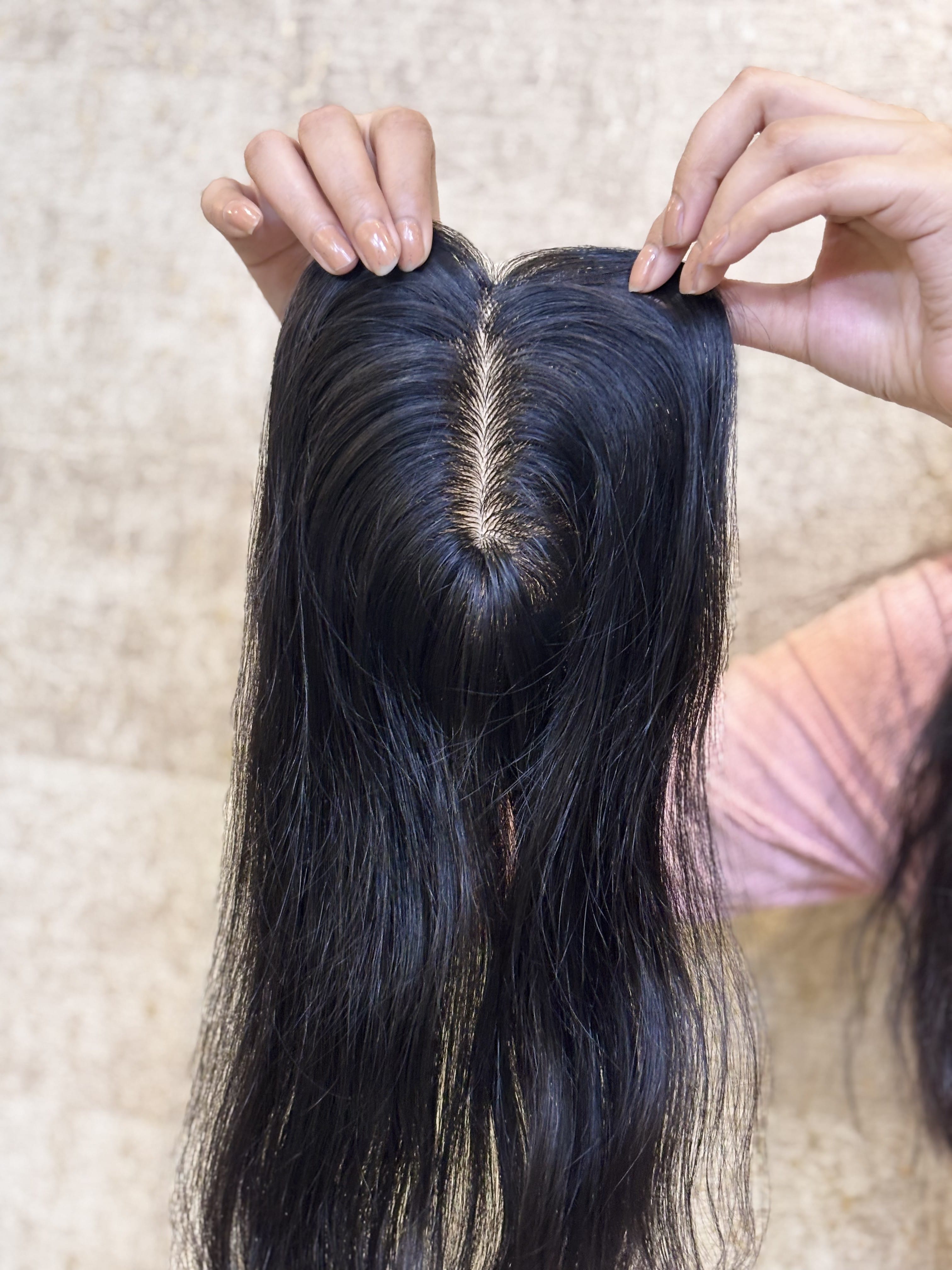 Hair Topper for Alopecia & Full Coverage | Silk Base | Natural Black | Straight | Remy Hair India