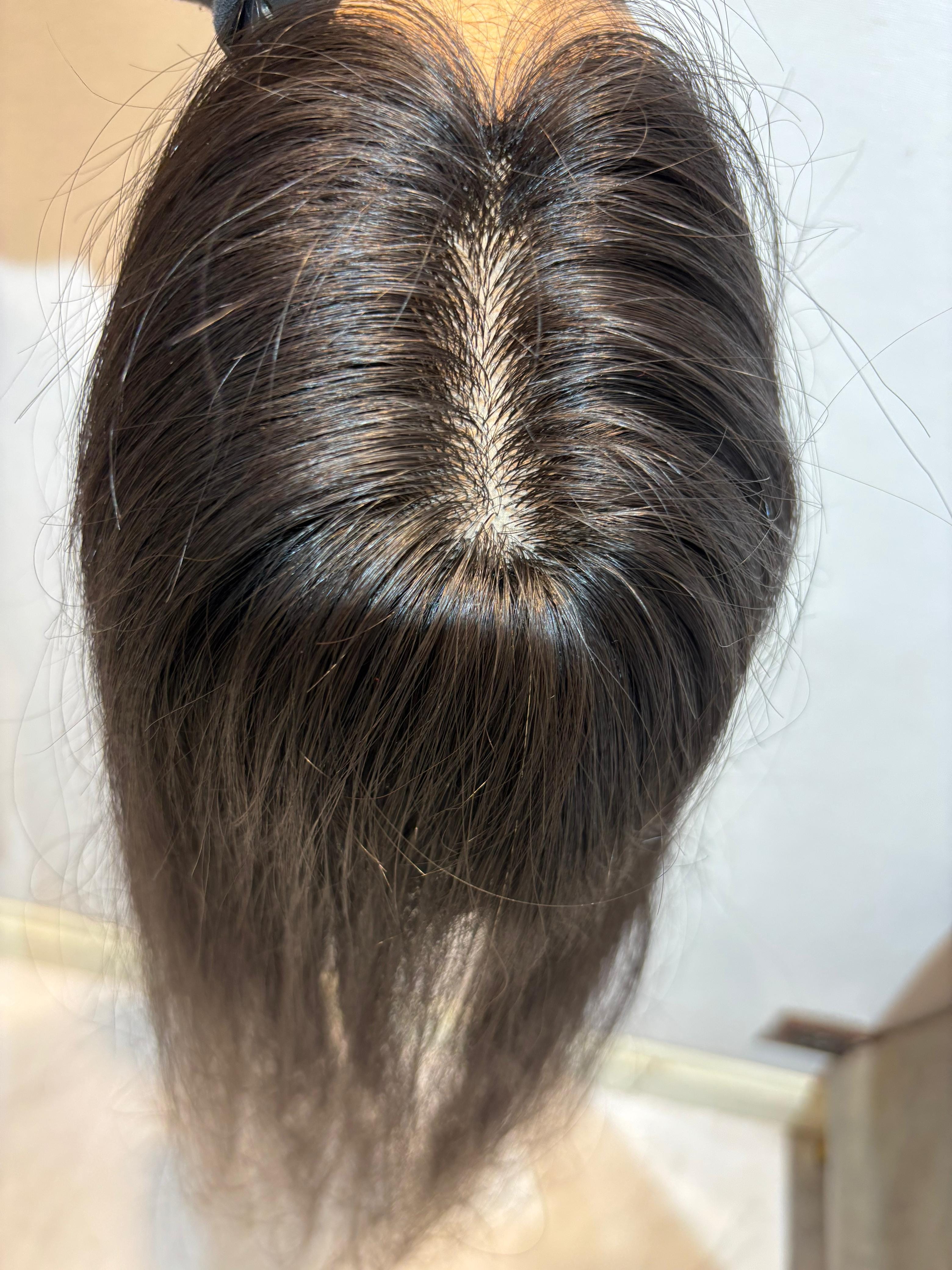 Hair Patch for Bald Spots | Silk Base | Natural Black | Straight | Remy Hair India